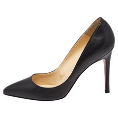 Christian Louboutin Black Leather Pigalle Pumps Size 35.5