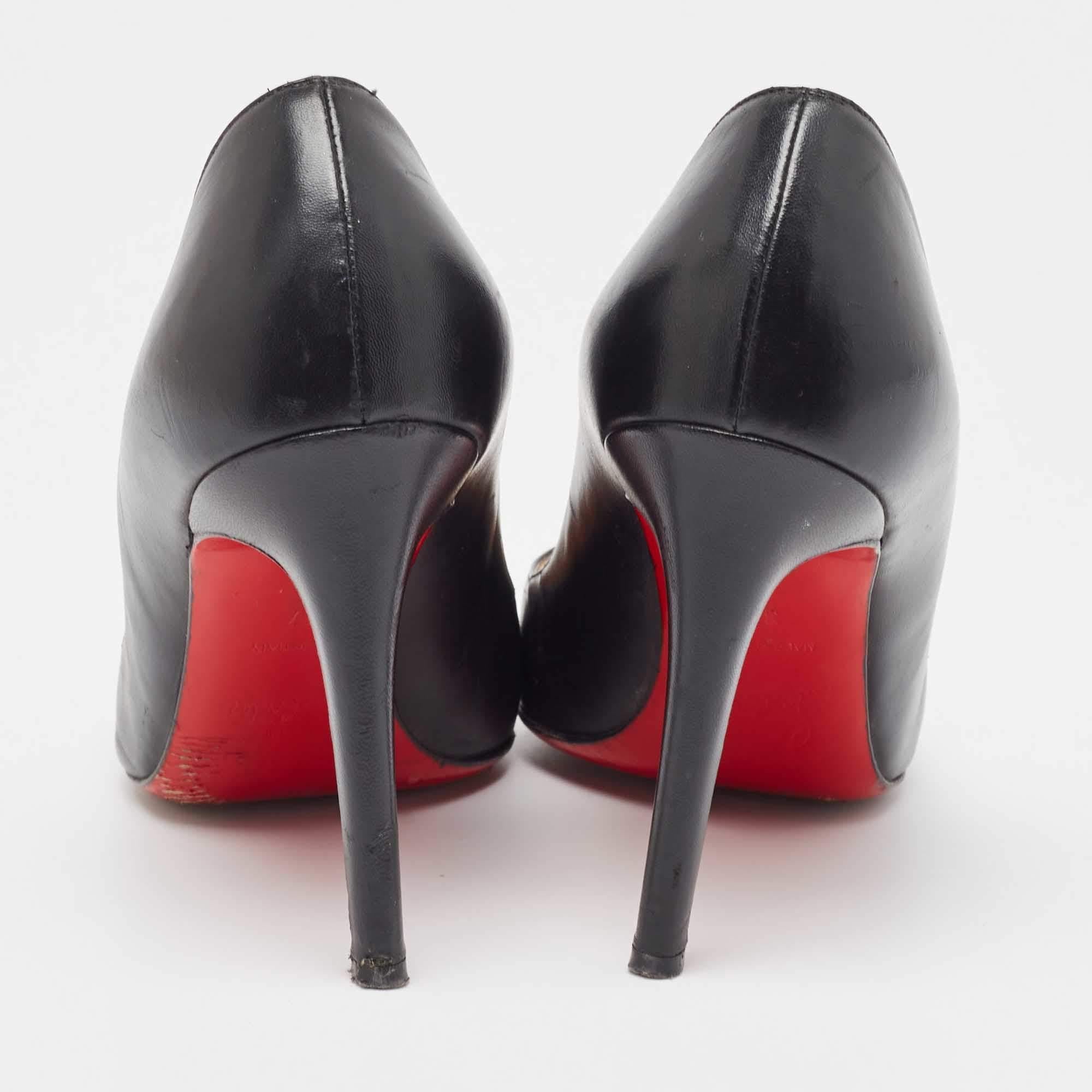 Christian Louboutin Black Leather Pigalle Pumps Size 37 1