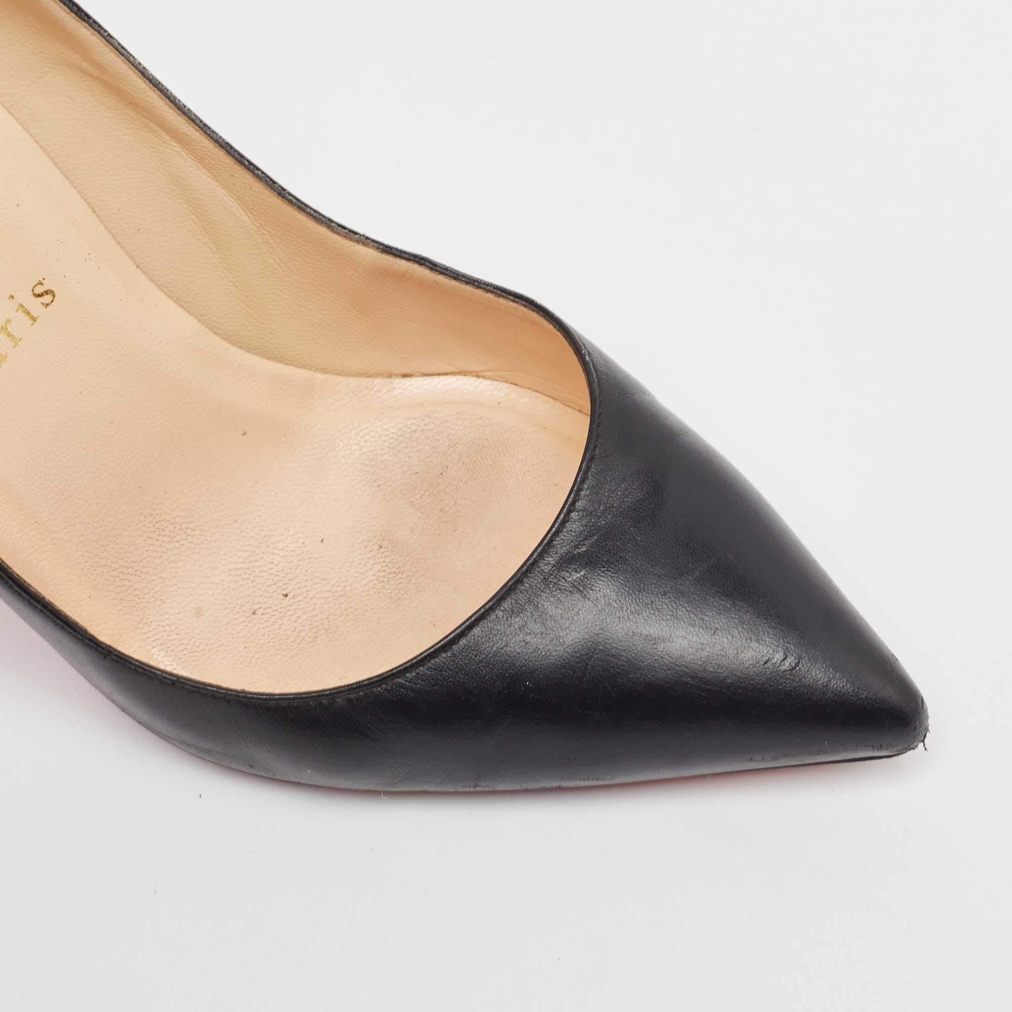 Christian Louboutin Black Leather Pigalle Pumps Size 37 3