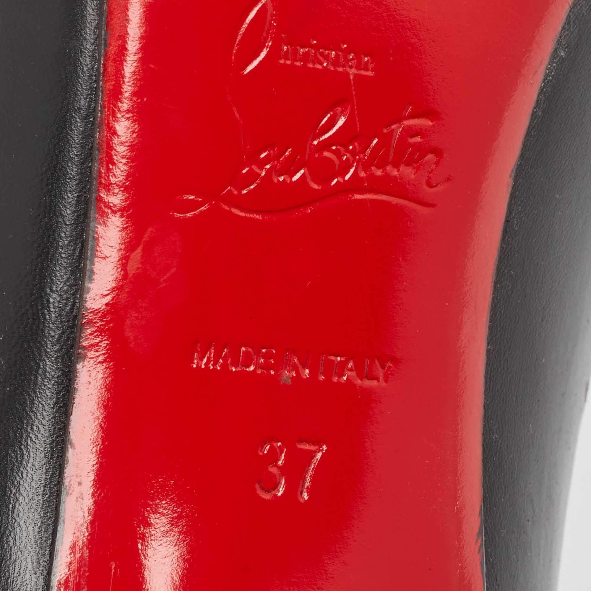 Christian Louboutin Black Leather Pigalle Pumps Size 37 4