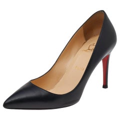 Christian Louboutin Black Leather Pigalle Pumps Size 37.5