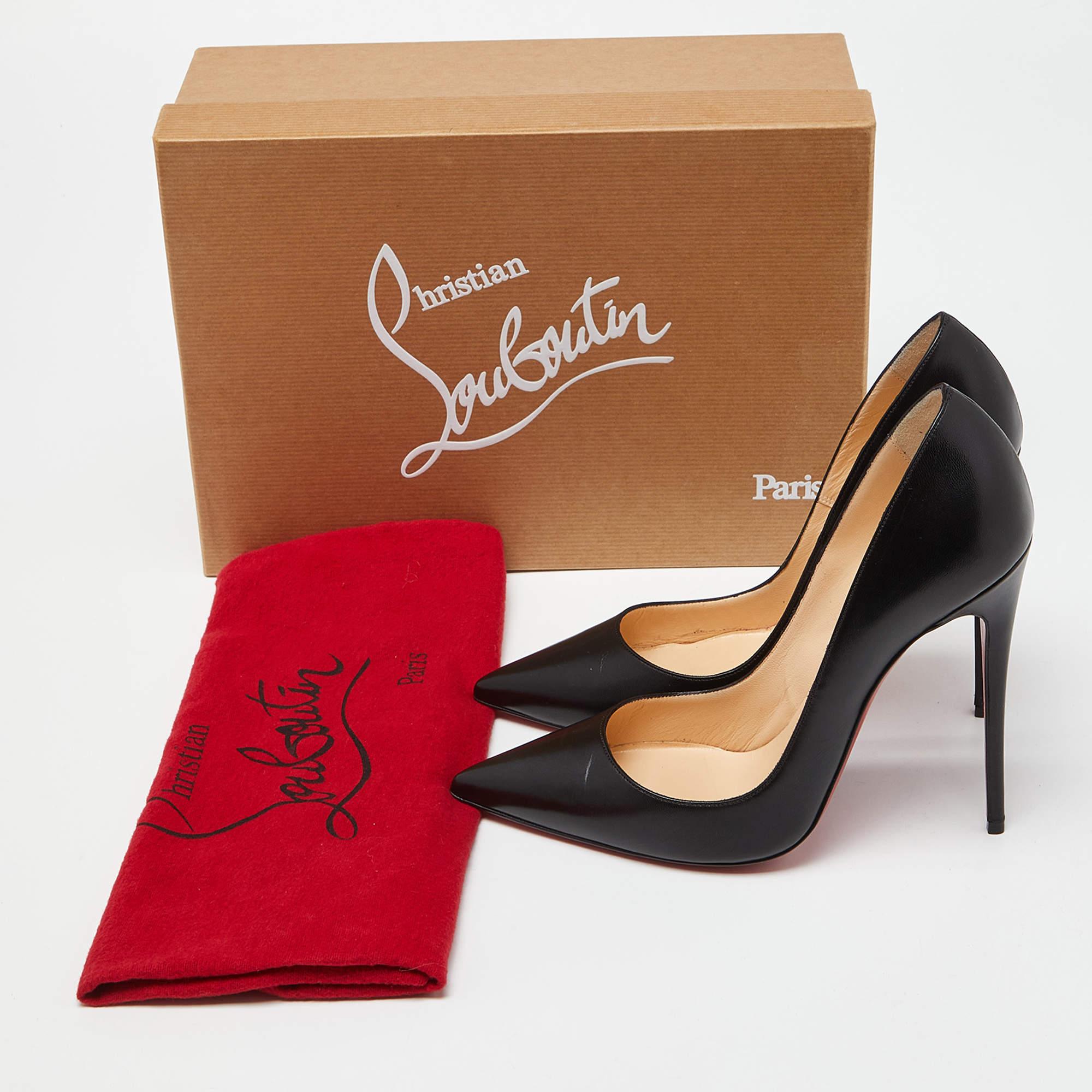 Christian Louboutin Black Leather Pigalle Pumps Size 38 For Sale 1