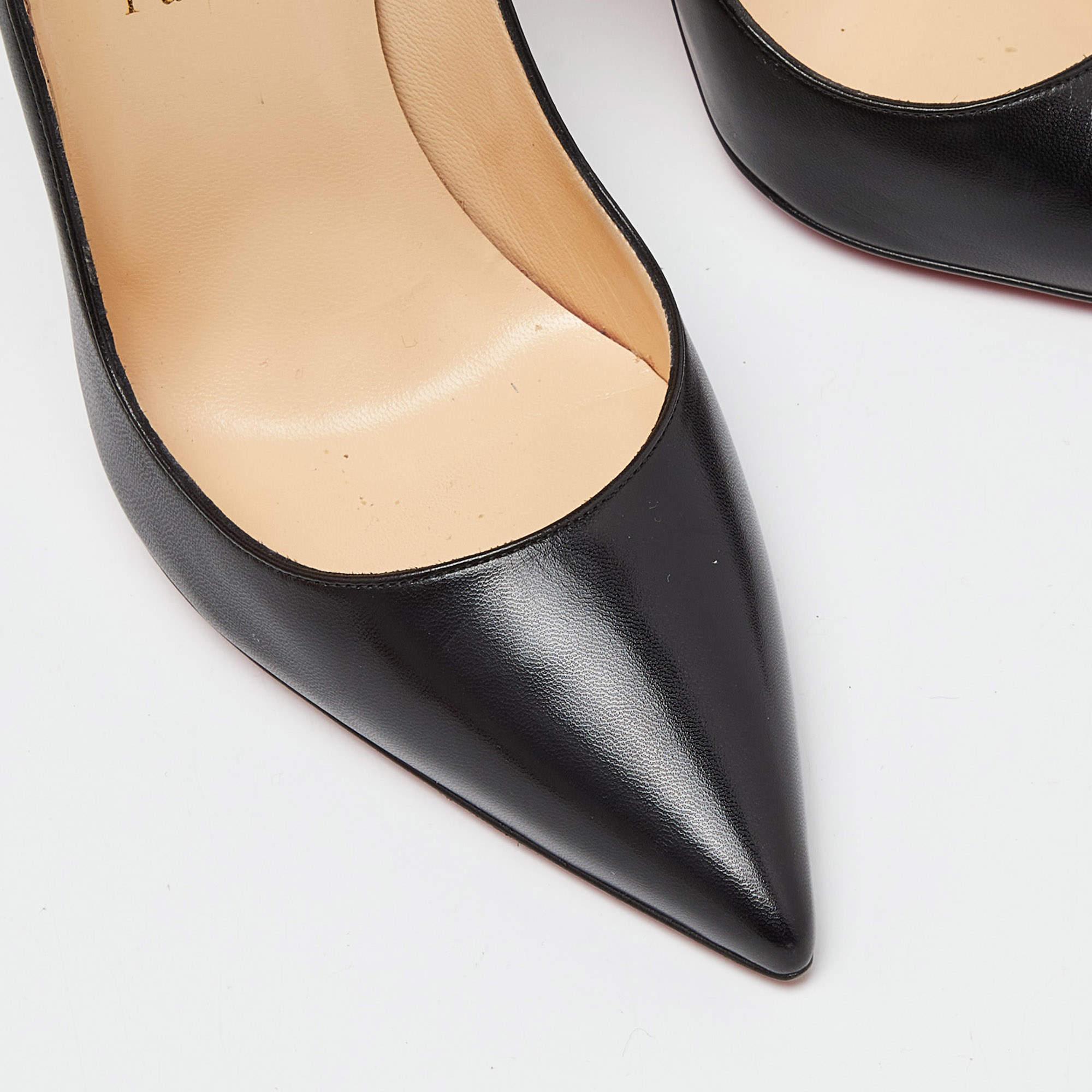 Christian Louboutin Black Leather Pigalle Pumps Size 38 For Sale 3