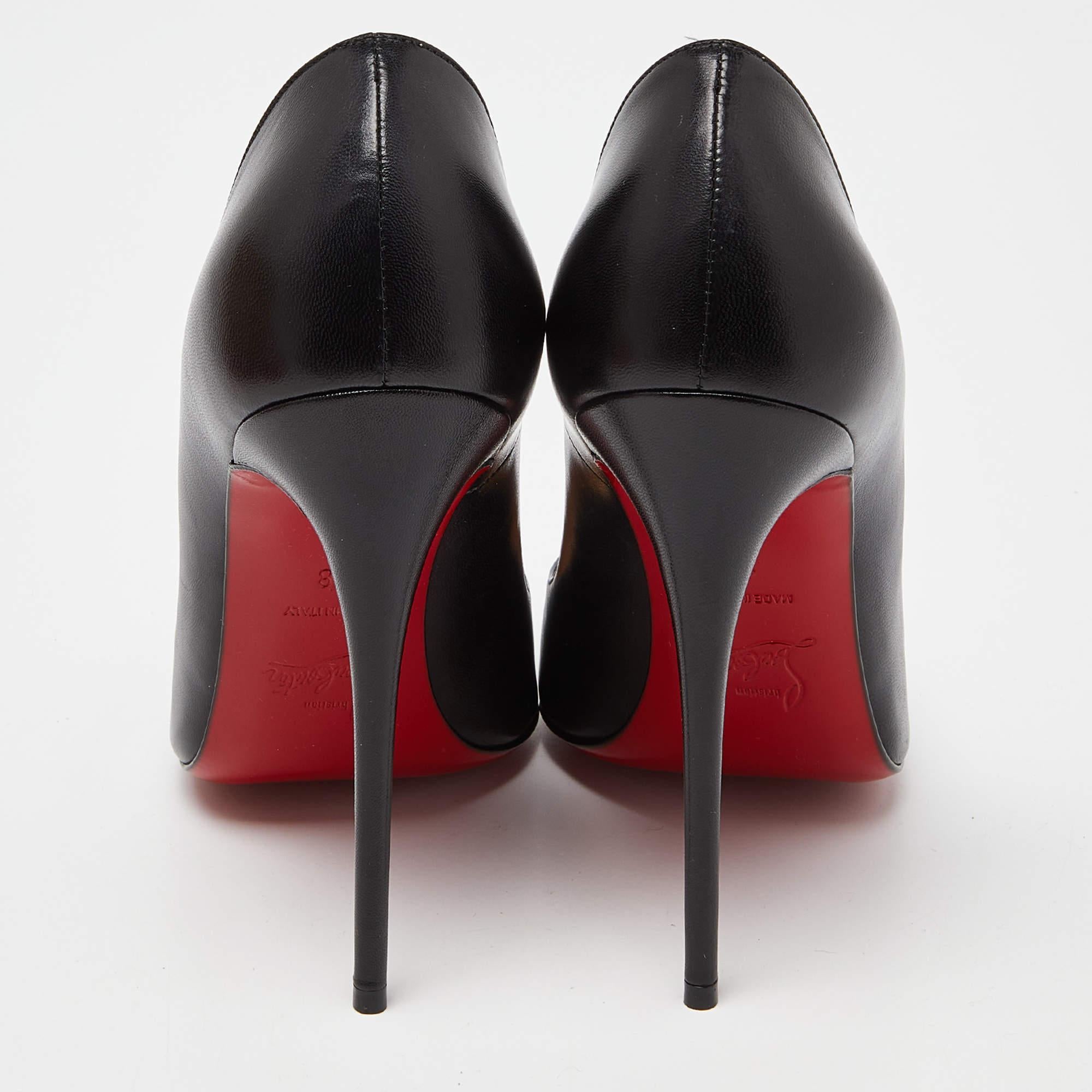 Christian Louboutin Black Leather Pigalle Pumps Size 38 For Sale 5