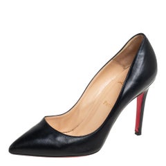 Christian Louboutin Black Leather Pigalle Pumps Size 38.5