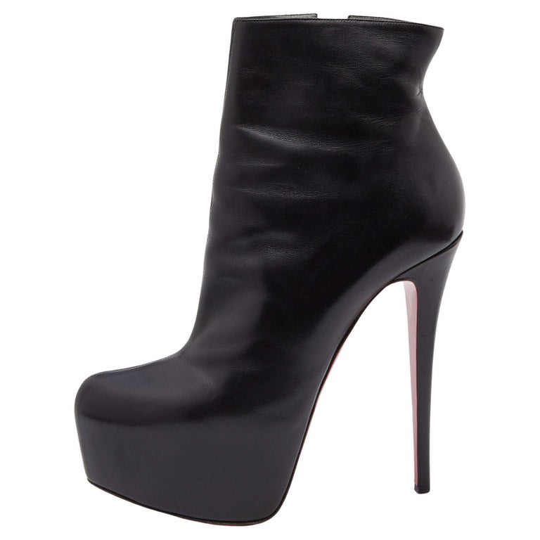 christian-louboutin-black-leather-platform-ankle-length-boots-size-41