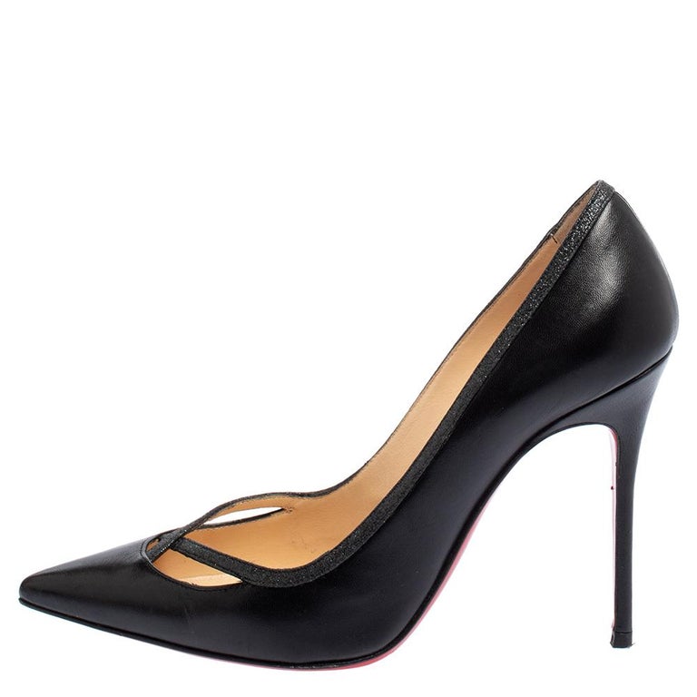 Christian Louboutin Black Leather Princess Pumps Size 37 at 1stDibs | black  princess heels, pantofi louboutin