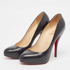 Christian Louboutin Black Leather Rolando Pumps Size 37