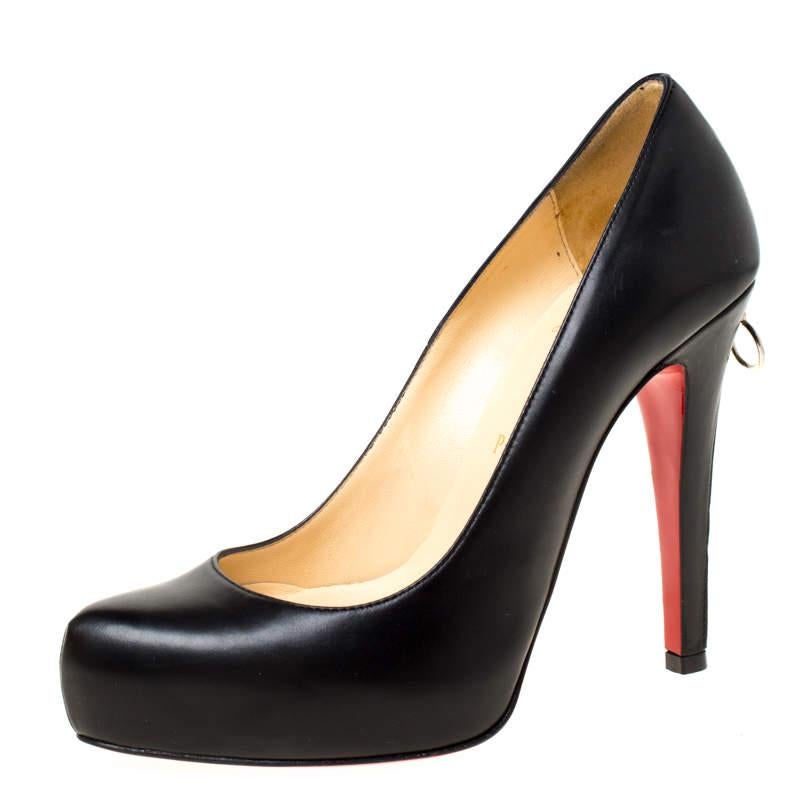 Adorn your feet with this adorable pair of Rolandzip pumps by Christian Louboutin. Boasting a black leather exterior, they feature supporting platforms and high heels carrying silver-tone zip detail. The insoles are leather-lined and carry brand