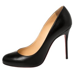 Christian Louboutin Black Leather Ron Ron Pumps Size 40