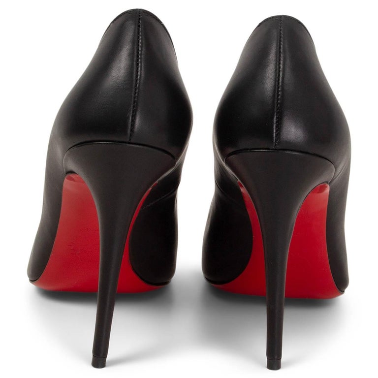 CHRISTIAN LOUBOUTIN black leather SIMPLE Pumps Shoes 38.5 For Sale at  1stDibs