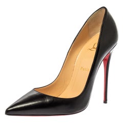 Christian Louboutin Black Leather So Kate Pointed Toe Pumps Size 38.5