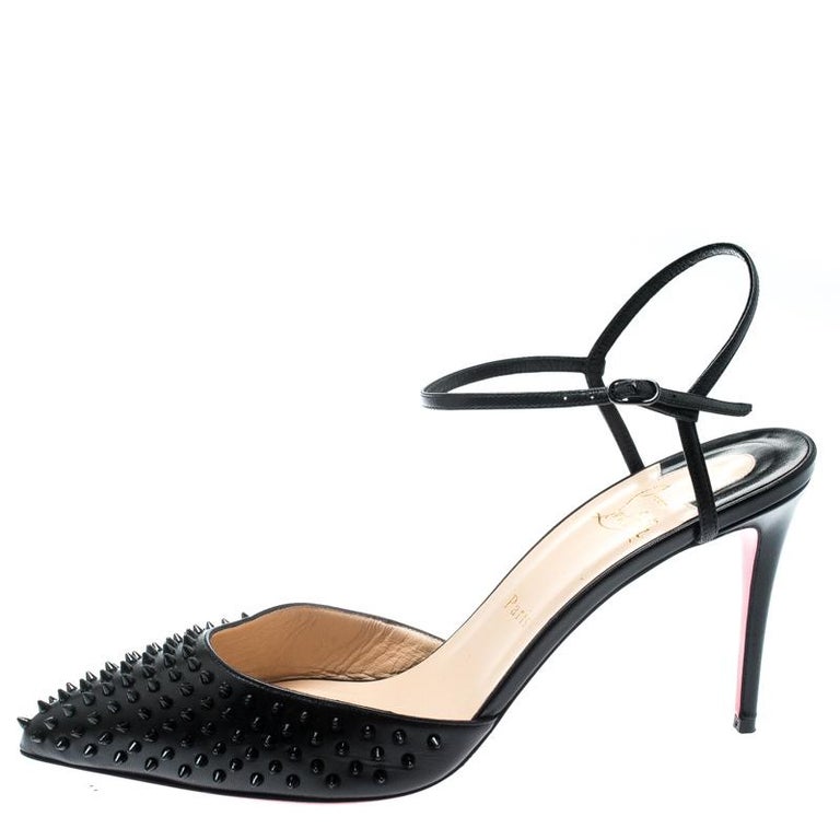 christian louboutin heels with ankle strap