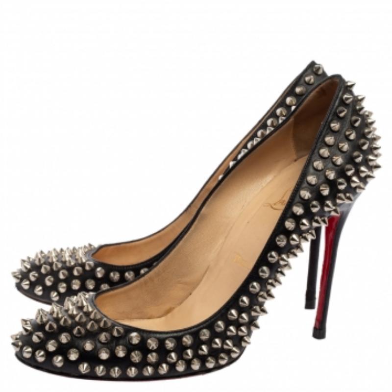 Christian Louboutin Pumps Fifi a spillo in pelle nera taglia 39 In condizioni discrete in vendita a Dubai, Al Qouz 2