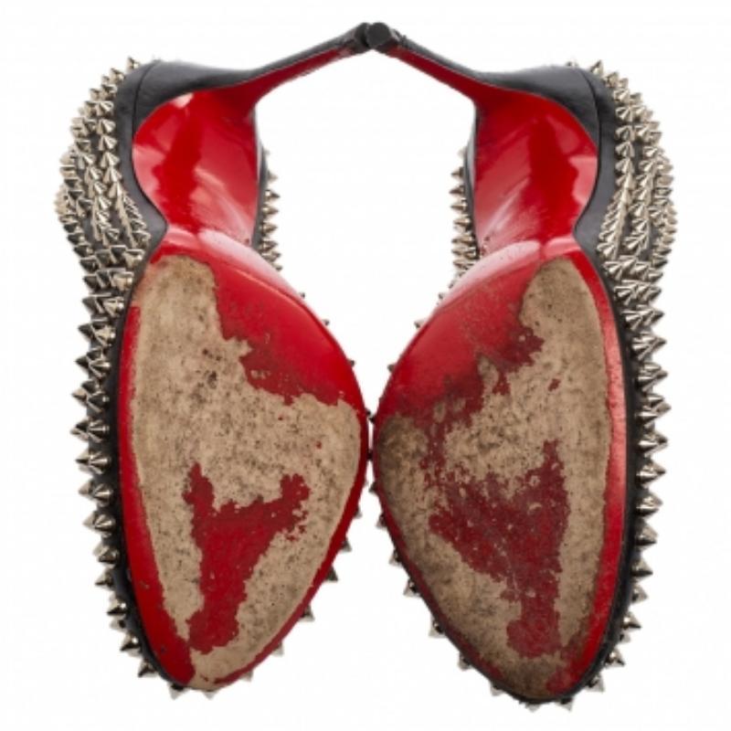 Christian Louboutin Pumps Fifi a spillo in pelle nera taglia 39 in vendita 3