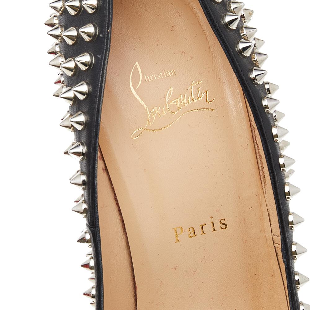Christian Louboutin - Pumps in pelle nera con plateau a spillo - misura 39,5 1