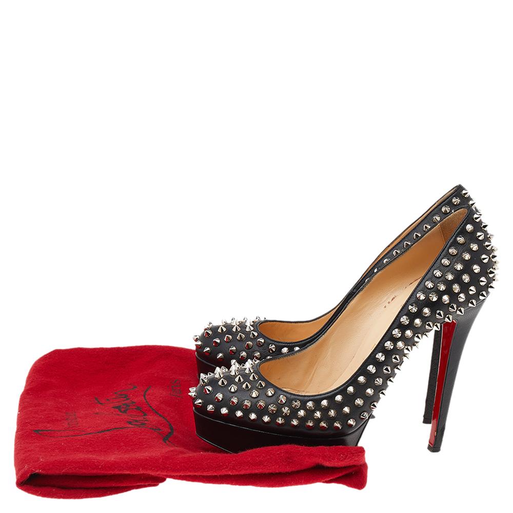 Christian Louboutin - Pumps in pelle nera con plateau a spillo - misura 39,5 3