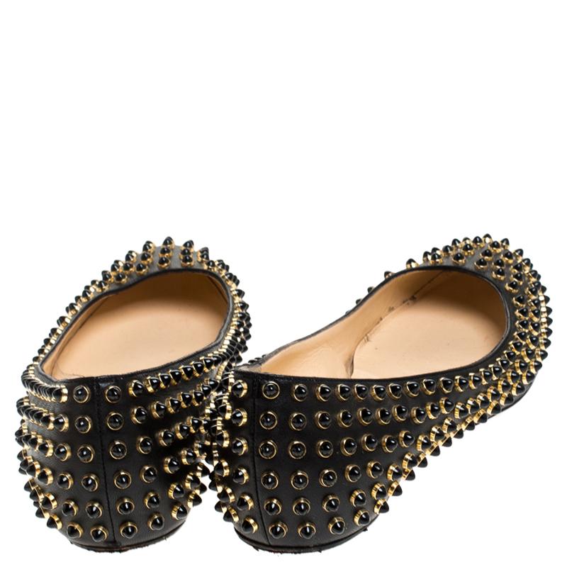 louboutin studded flats