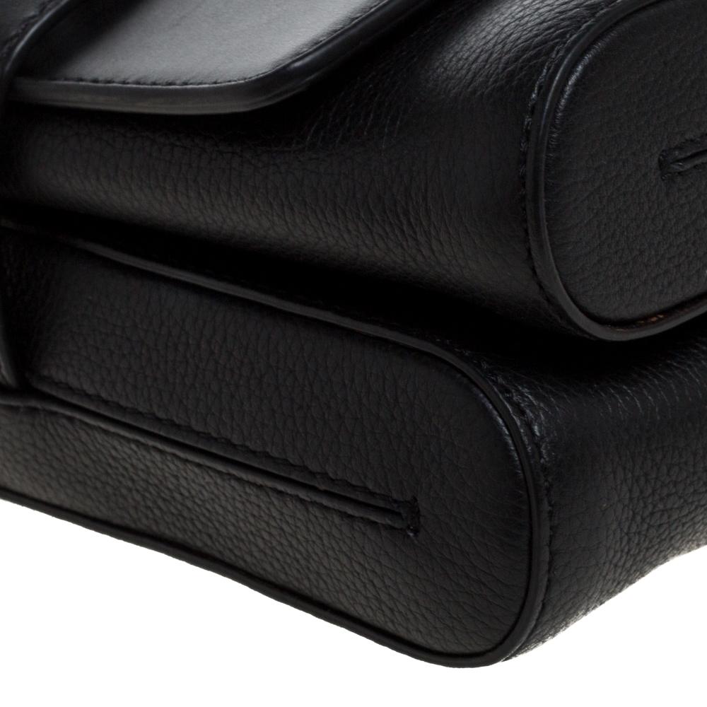 Men's Christian Louboutin Black Leather Studded Benech Reporter Crossbody Bag