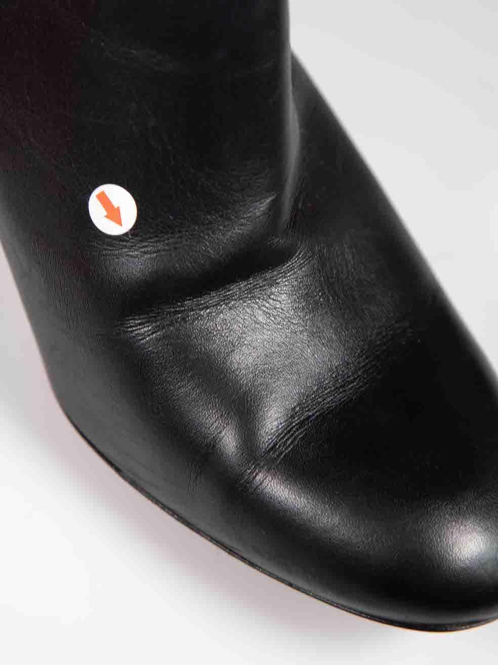 Christian Louboutin Black Leather Suzi Folk 85 Boots Size IT 41 4