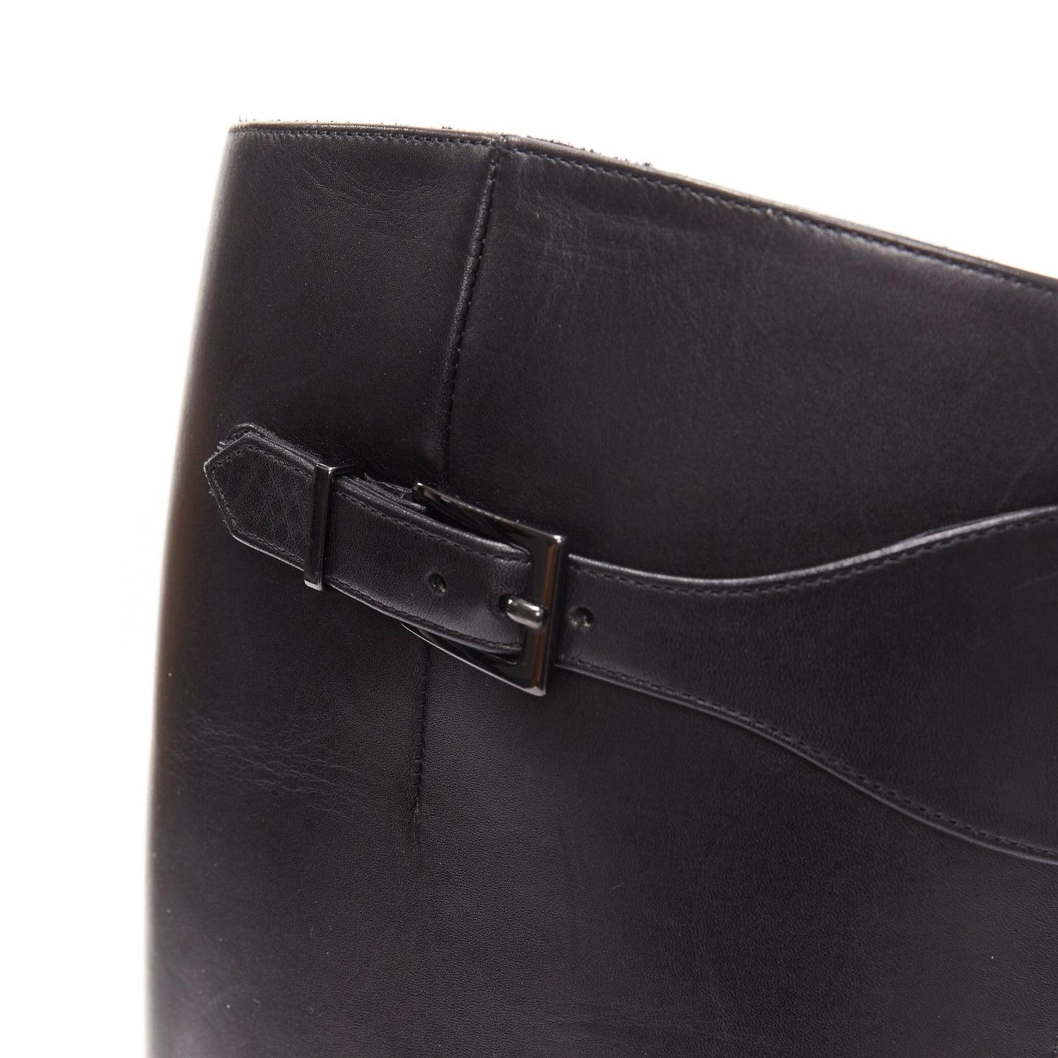 CHRISTIAN LOUBOUTIN Bottes d'équitation à semelle compensée dissimulée avec fermeture éclair sur le devant EU37 en vente 5