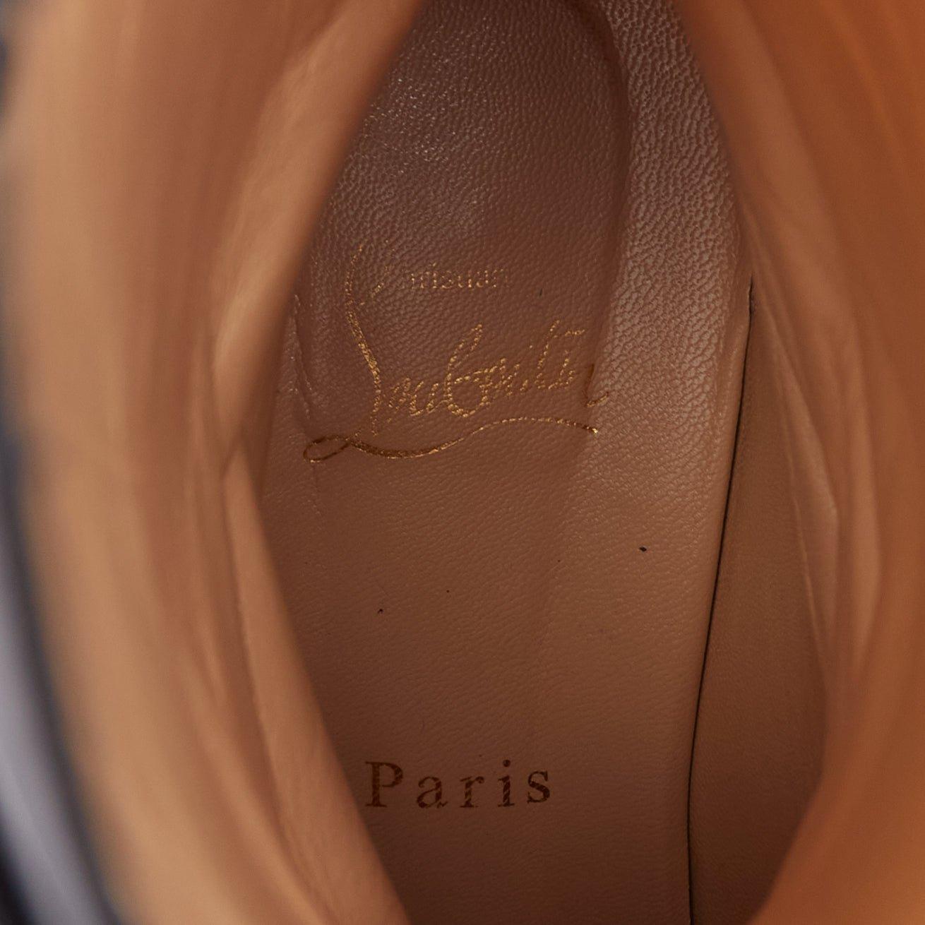 CHRISTIAN LOUBOUTIN Bottes d'équitation à semelle compensée dissimulée avec fermeture éclair sur le devant EU37 en vente 6