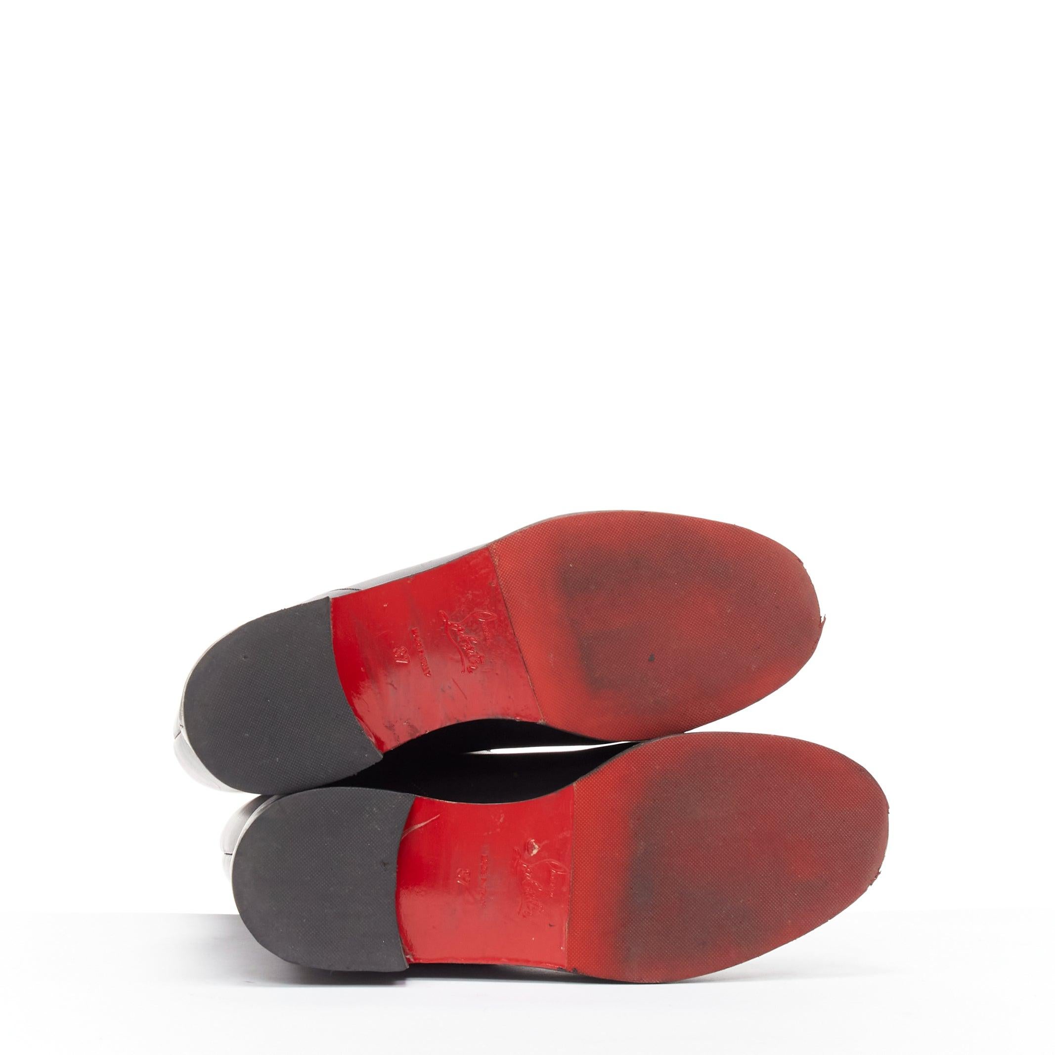 CHRISTIAN LOUBOUTIN Bottes d'équitation à semelle compensée dissimulée avec fermeture éclair sur le devant EU37 en vente 7