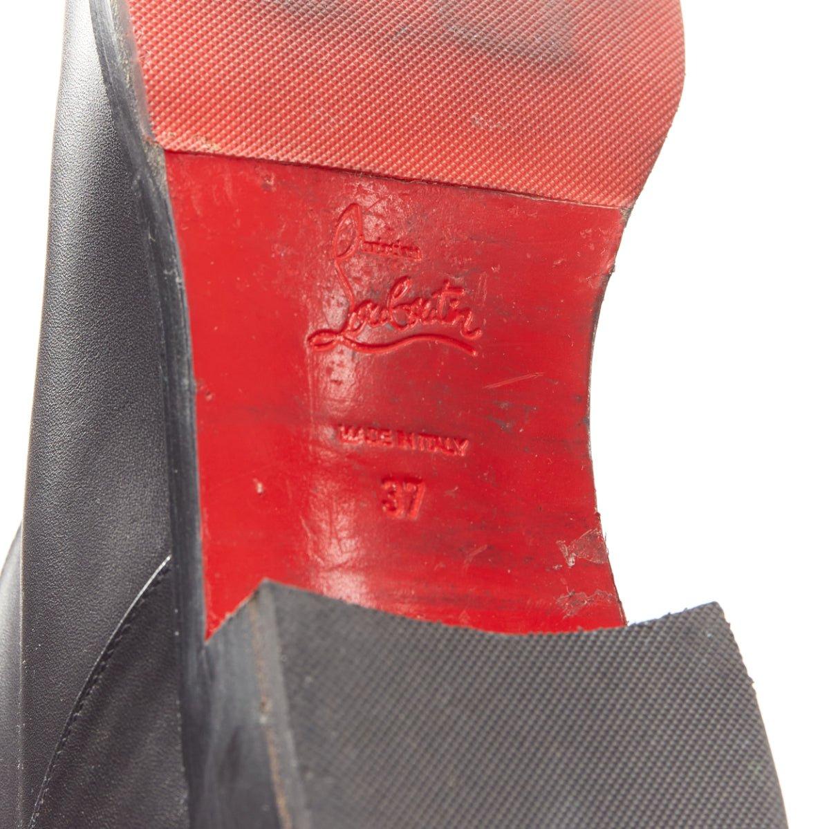 CHRISTIAN LOUBOUTIN Bottes d'équitation à semelle compensée dissimulée avec fermeture éclair sur le devant EU37 en vente 8