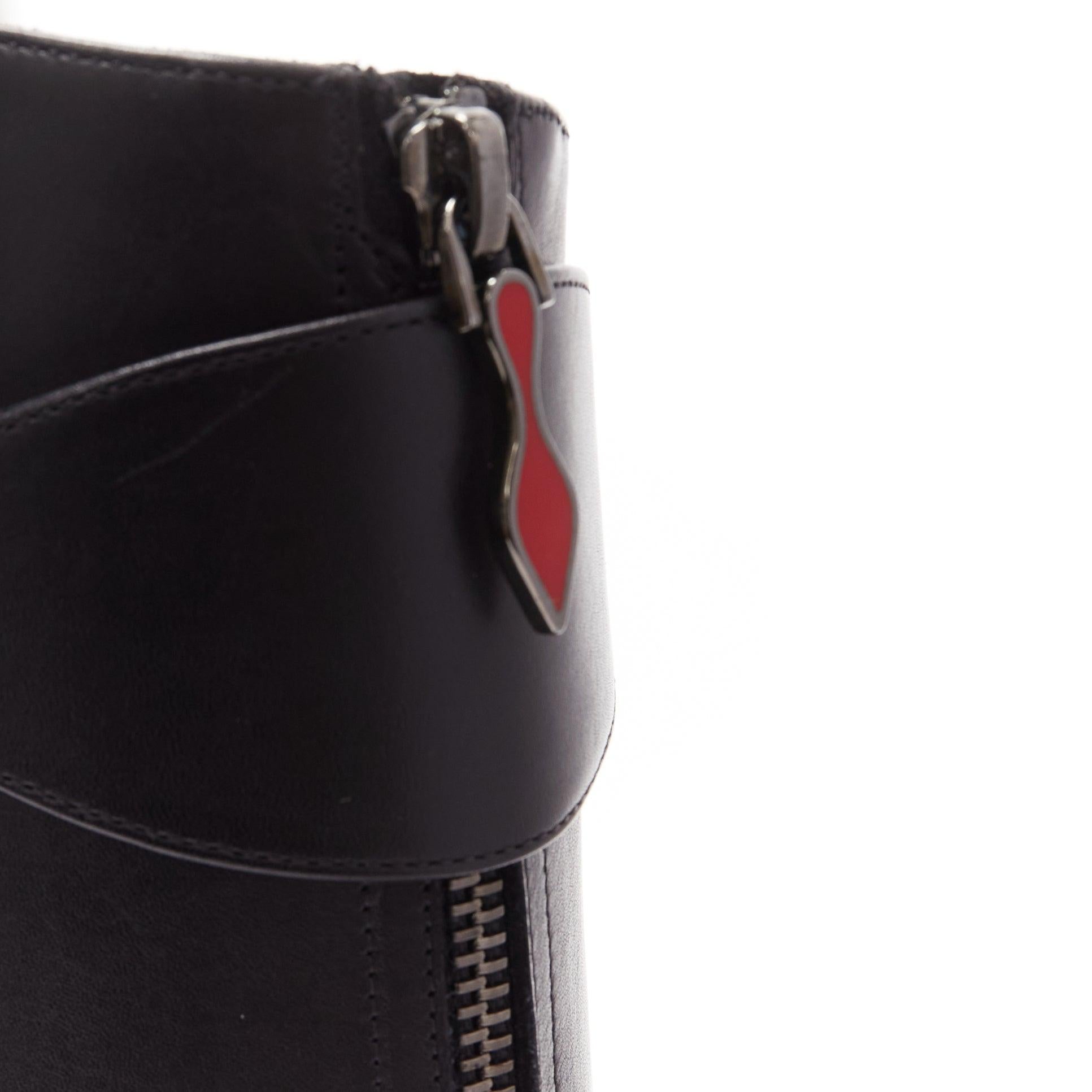 CHRISTIAN LOUBOUTIN Bottes d'équitation à semelle compensée dissimulée avec fermeture éclair sur le devant EU37 en vente 4