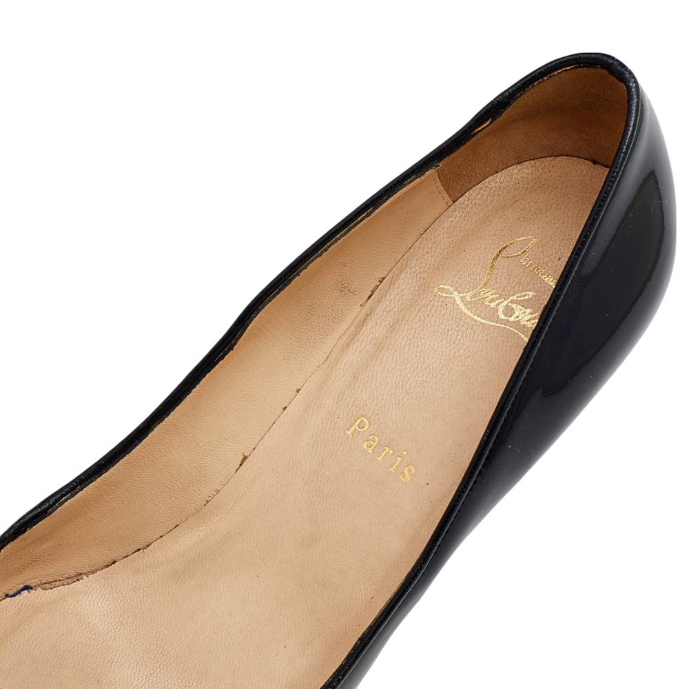 Christian Louboutin Black Mesh And Patent Leather Bow Pumps Size 39.5 2