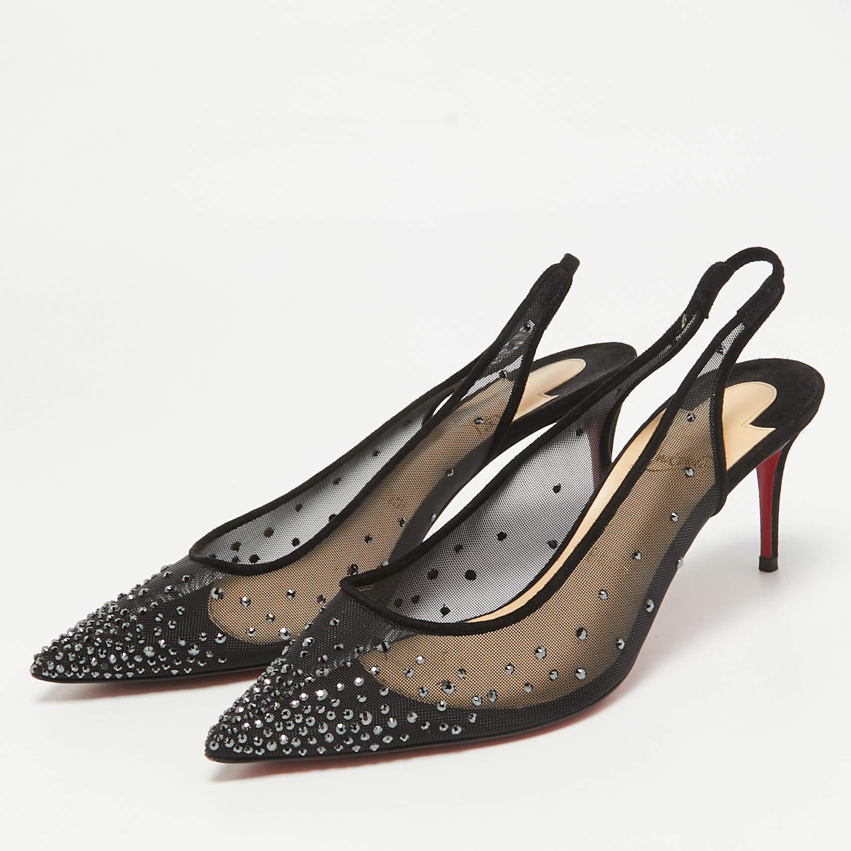 Exhibit an elegant style with this pair of pumps. These elegant shoes are crafted from quality materials. They are set on durable soles and sleek heels.