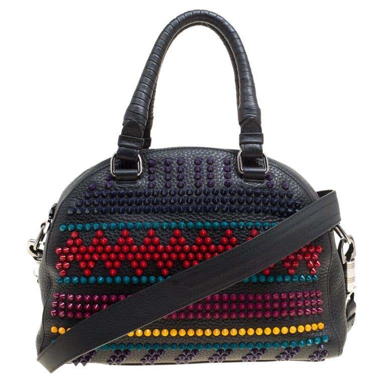 Christian Louboutin Tri Color Leather Artemis Fringe Shoulder Bag at ...