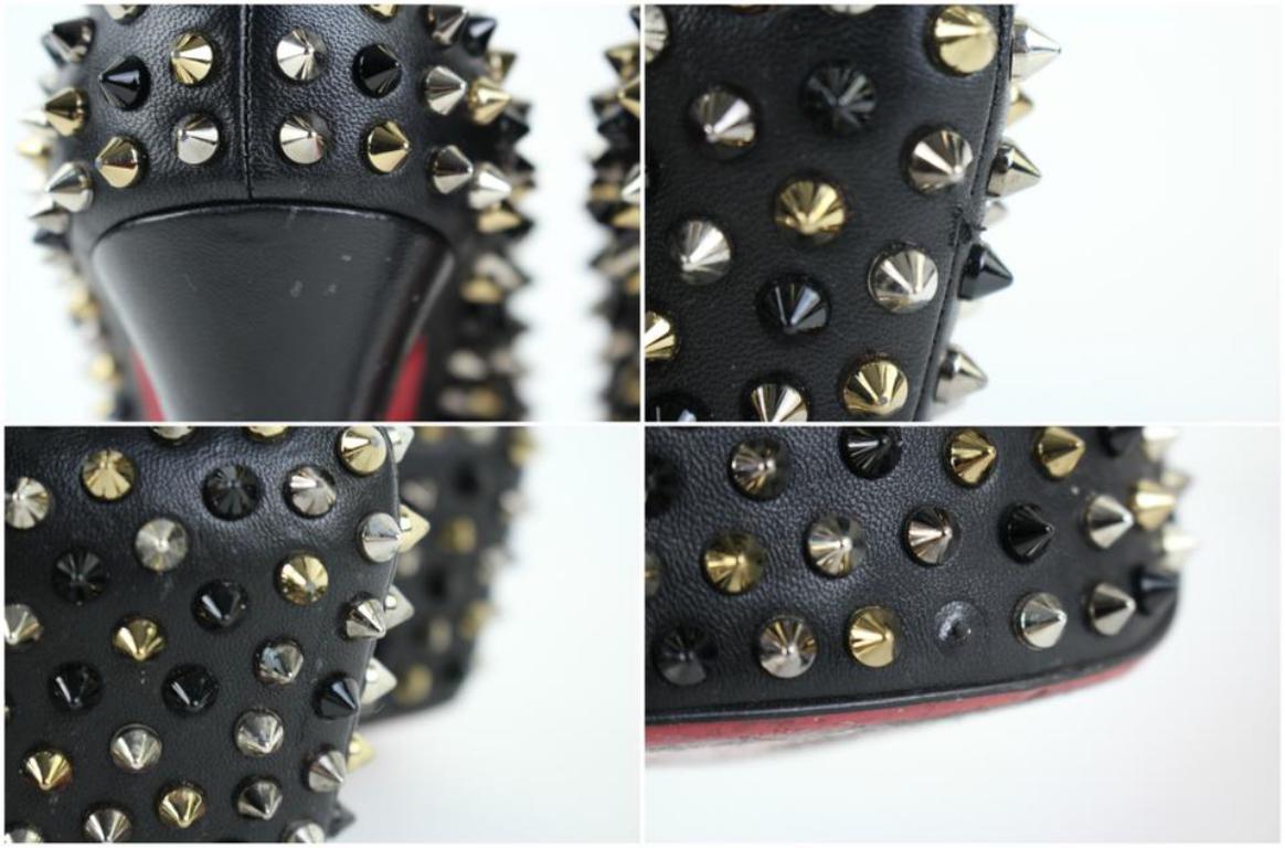 Christian Louboutin Black Multicolor Spike Daffodile 98clt4 Platforms For Sale 2