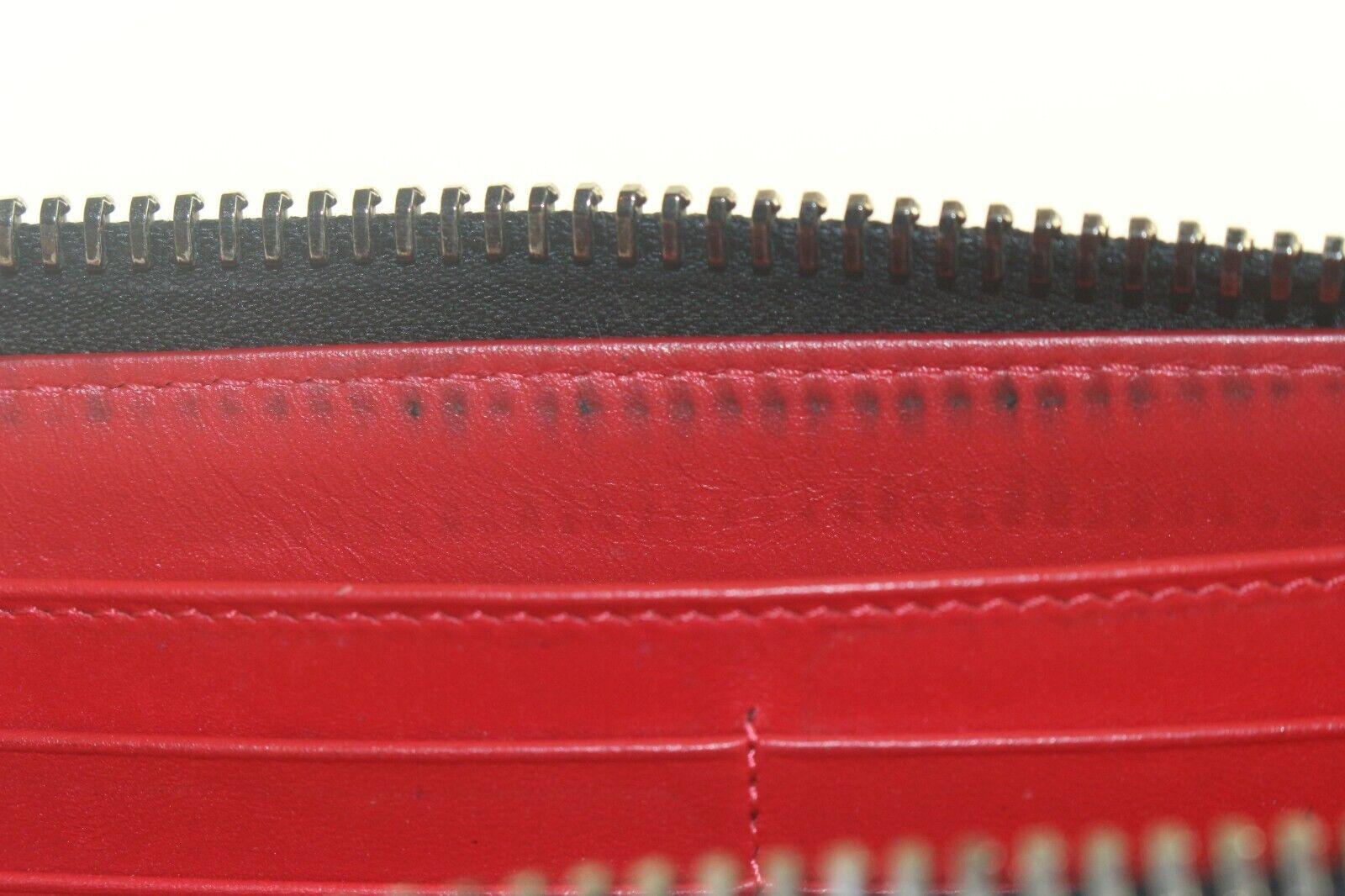 CHRISTIAN LOUBOUTIN Black Panettone Wallet Spike Leather Zippy Wall1et CL82K 5