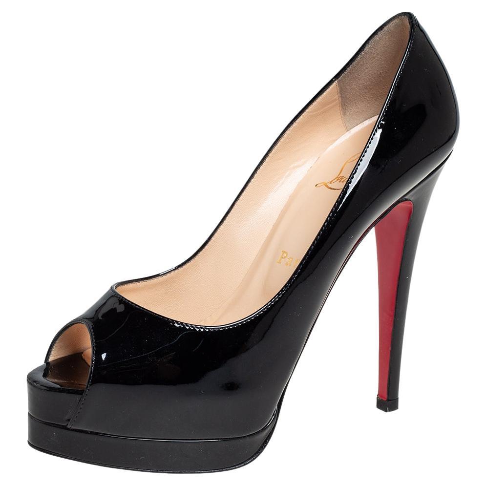 christian louboutin open toe heels