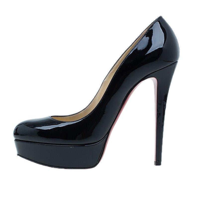 Slide on this pair of Christian Louboutin Bianca heels for that perfect outfit finish. These pumps are guaranteed to have you looking tall and proud thanks to their 14 cm heels and signature red soles with the Christian Louboutin engraved brand