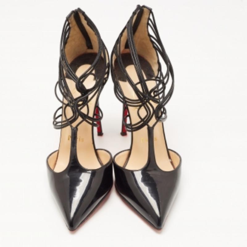 Christian Louboutin Negro Charol  Sandalias Confusa Talla 36 en venta 3