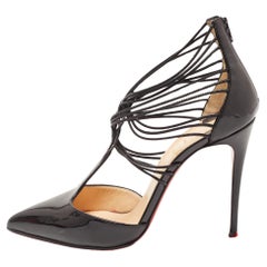 Christian Louboutin Black Patent Confusa Sandals Size 36