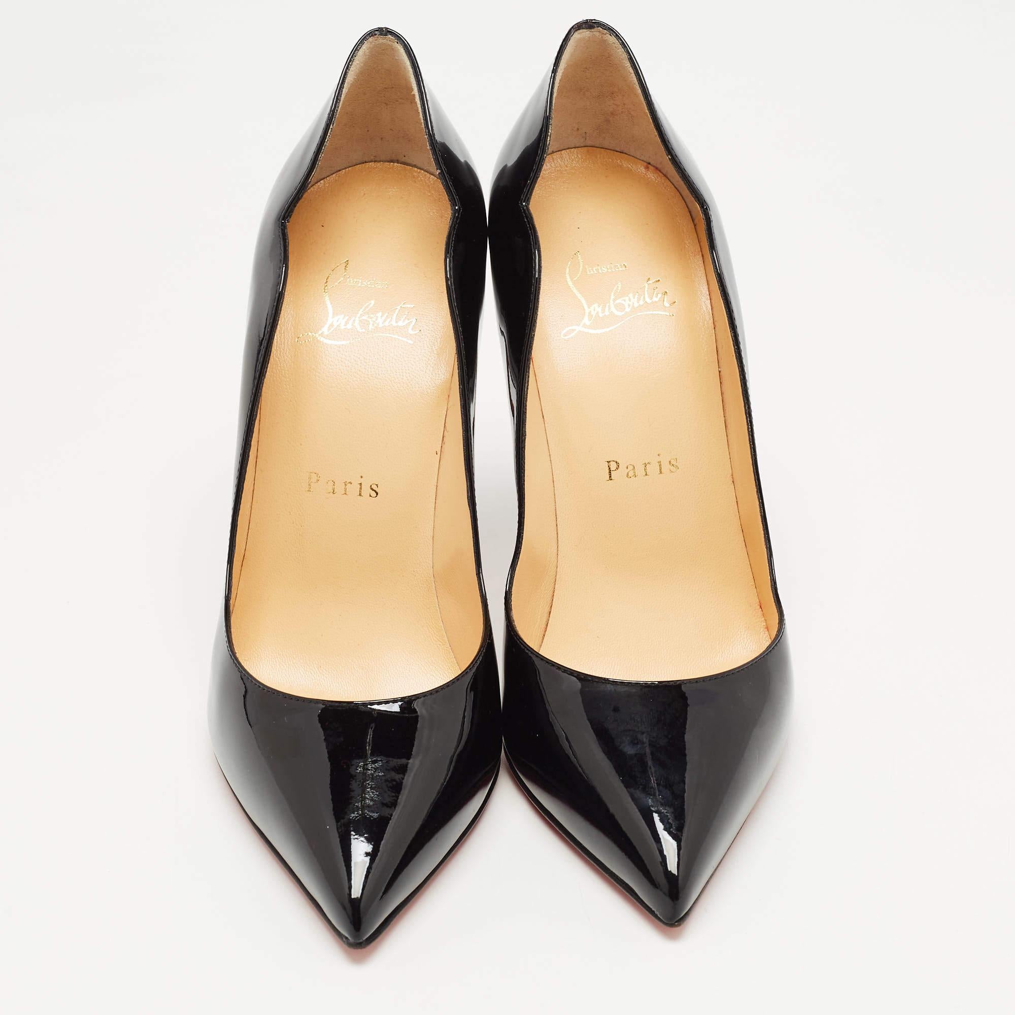 These Hot Chick pumps from Christian Louboutin are meant to be a loved choice. Wonderfully crafted and balanced on sleek heels, the pumps will lift your feet in a stunning silhouette.

Includes: Original Dustbag

