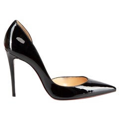 Christian Louboutin Black Patent Iriza Point Pumps Size IT 37.5