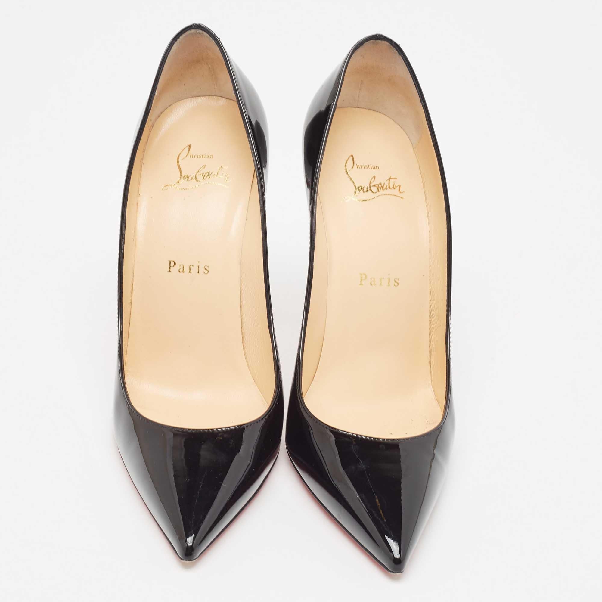 The fashion house’s tradition of excellence, coupled with modern design sensibilities, works to make these Christian Louboutin pumps a fabulous choice. They'll help you deliver a chic look with ease.

Includes: Original Dustbag, Original Box, Extra