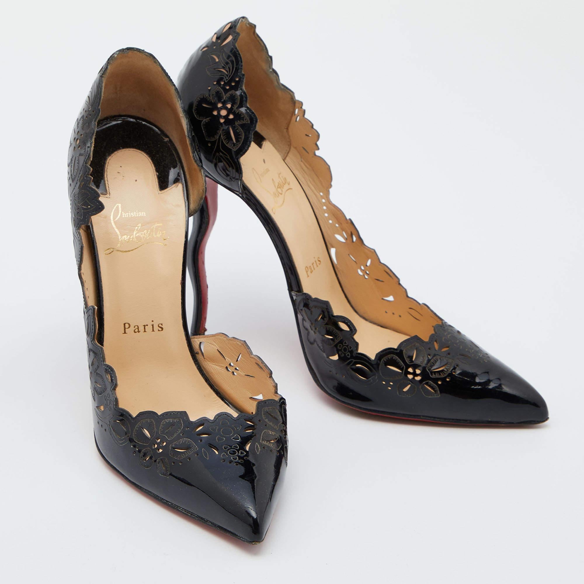 Christian Louboutin Black Patent Leather Beloved Pumps Size 40 For Sale 1