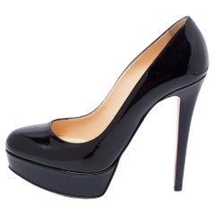 Christian Louboutin Black Patent Leather Bianca Pumps Size 37