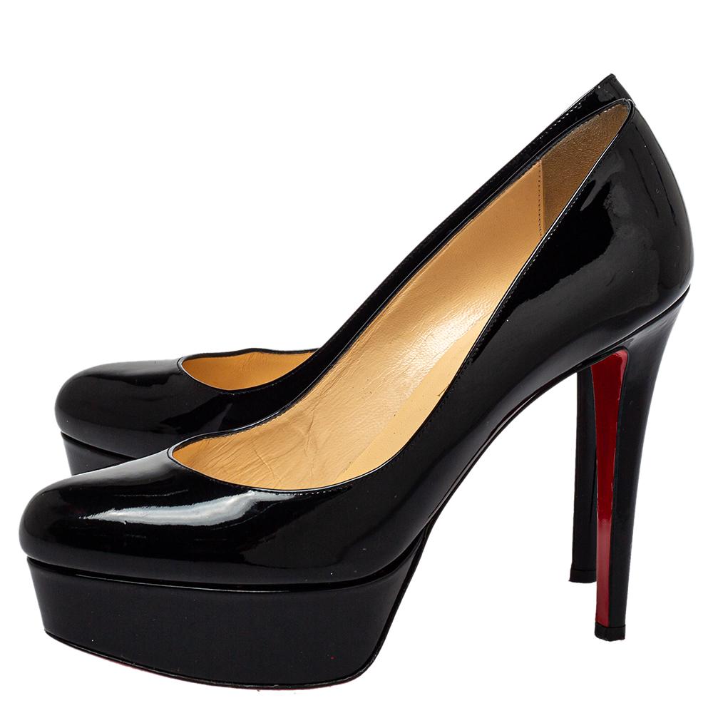Christian Louboutin Black Patent Leather Bianca Pumps Size 38 1