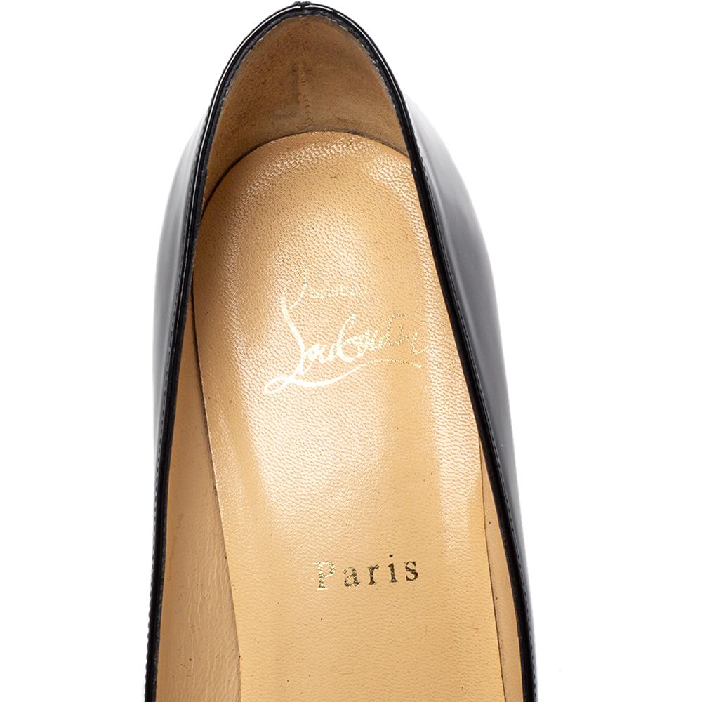 Christian Louboutin Black Patent Leather Bianca Pumps Size 38 2