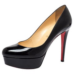 Christian Louboutin Black Patent Leather Bianca Pumps Size 38