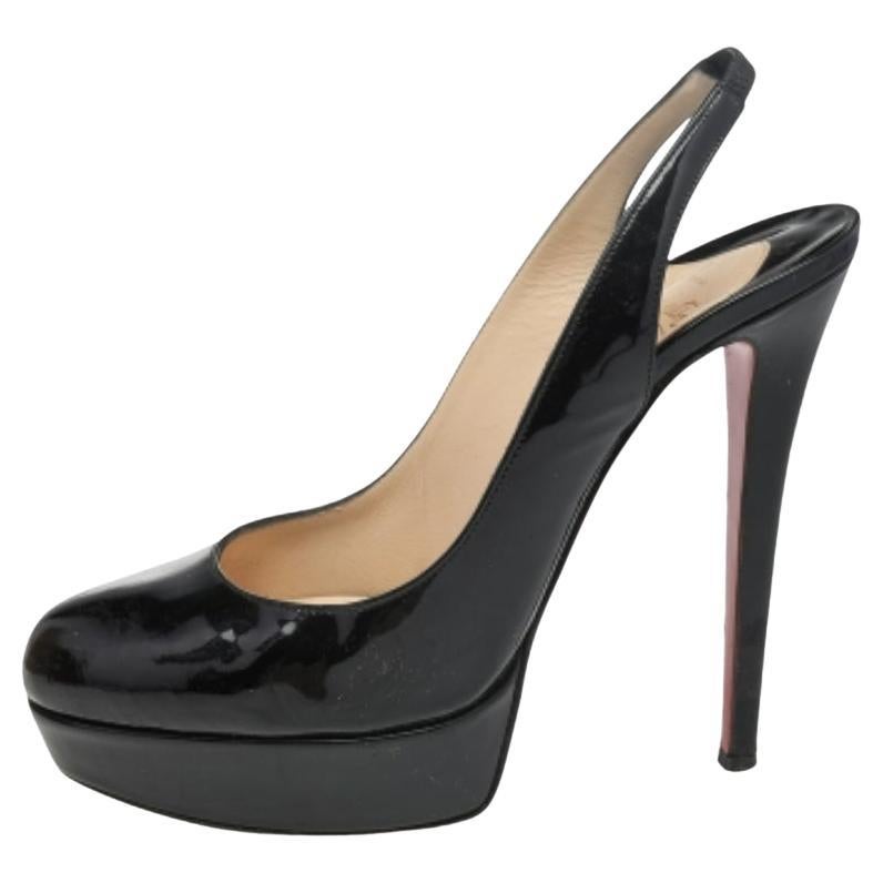 Christian Louboutin Black Patent Leather Bianca Pumps Size 38.5