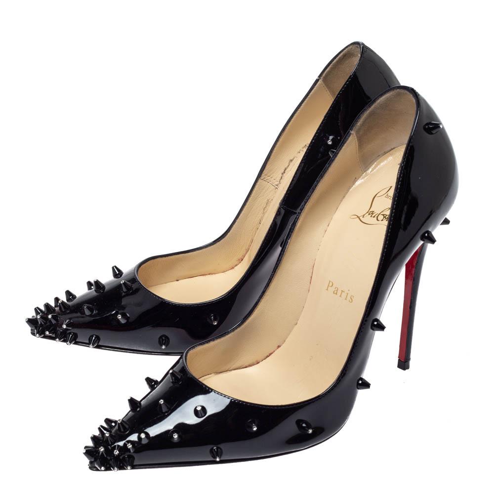 black spike louboutin heels