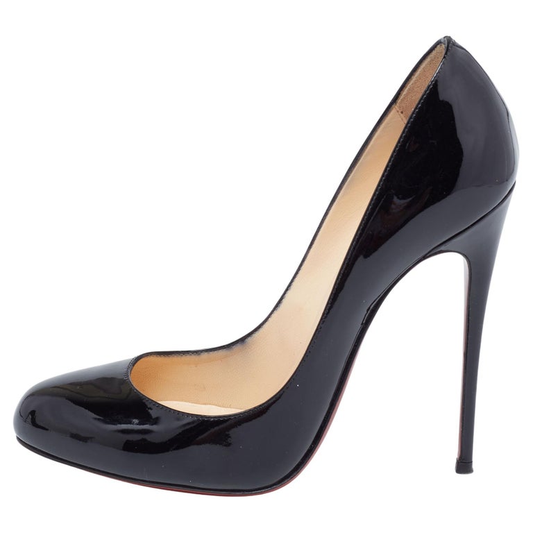 Christian Louboutin Black Patent Leather Fifi Pumps Size 37 For Sale at ...