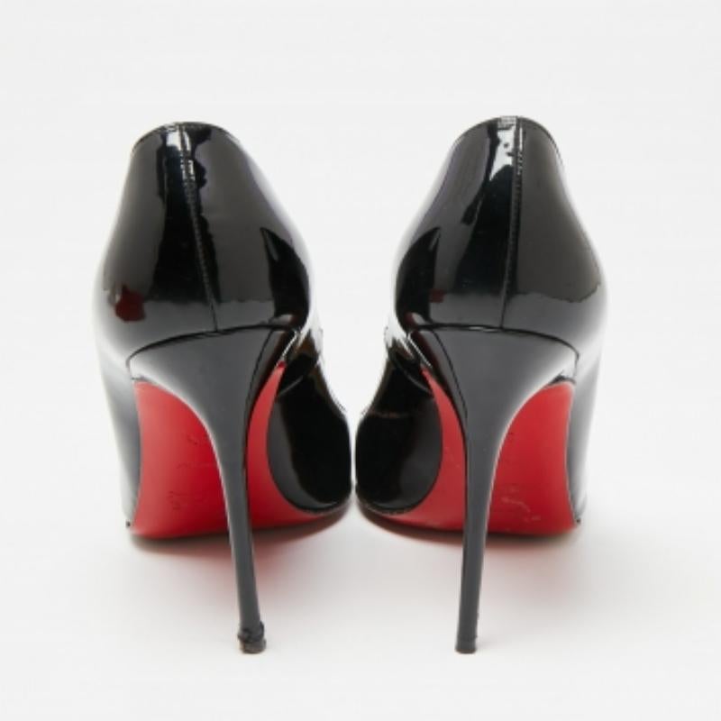 Christian Louboutin Black Patent Leather Fifi Pumps Size 38.5 For Sale 2